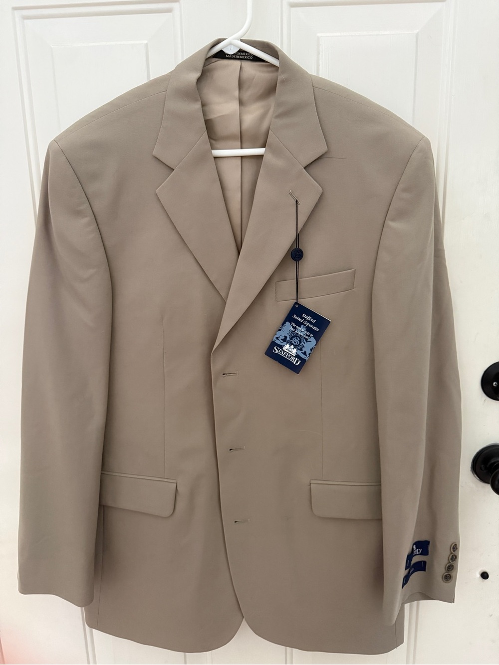 Stafford Tan Single-Breasted Sport Coat